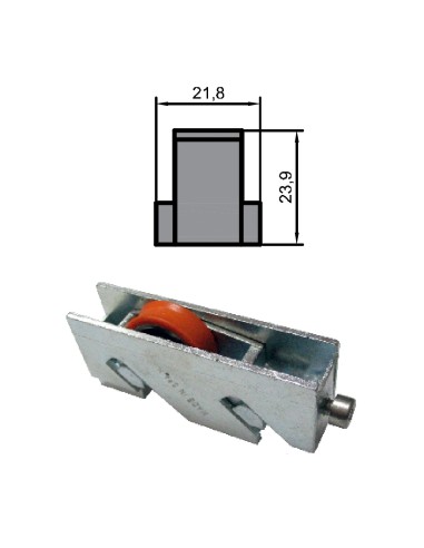 RUEDA S/G-90 ZAMAK REGULABLE RODAMIENTO DE BOLAS