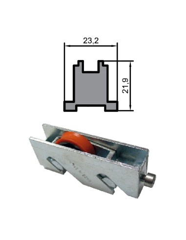RUEDA S/P-70 ZAMAK REGULABLE RODAMIENTO DE BOLAS  
