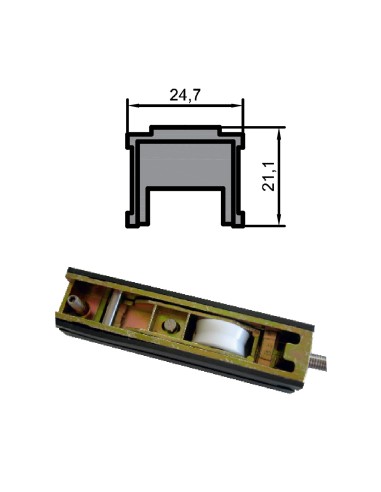 RUEDA B-3-1 ZAMAK REGULABLE RODAMIENTO DE AGUJAS  SIMPLE  (SOPENA 0751712)