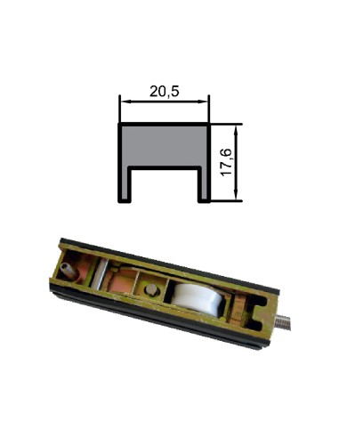 RUEDA B-3 ZAMAK REGULABLE RODAMIENTO DE AGUJAS  SIMPLE 