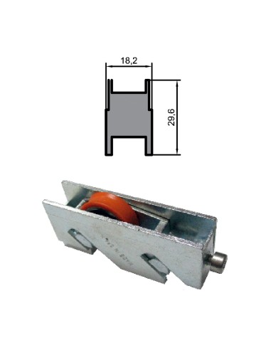 RUEDA S/A-300 ZAMAK REGULABLE RODAMIENTO DE BOLAS 