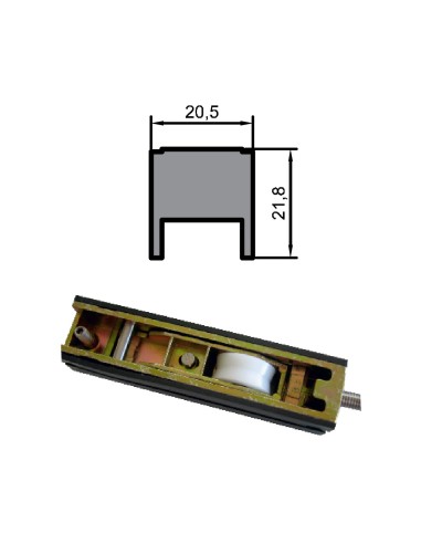 RUEDA B-2 ZAMAK REGULABLE RODAMIENTO DE AGUJAS  SIMPLE 