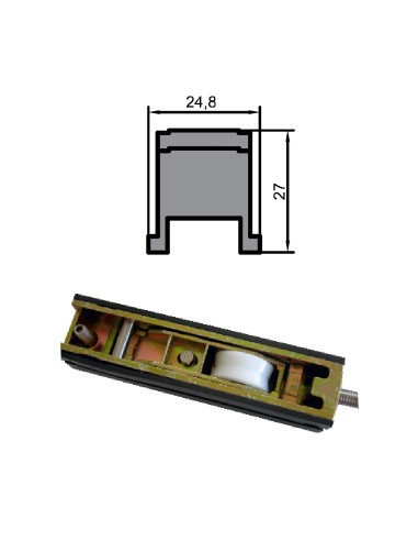 RUEDA B-5-9 ZAMAK REGULABLE RODAMIENTO DE AGUJAS  SIMPLE 