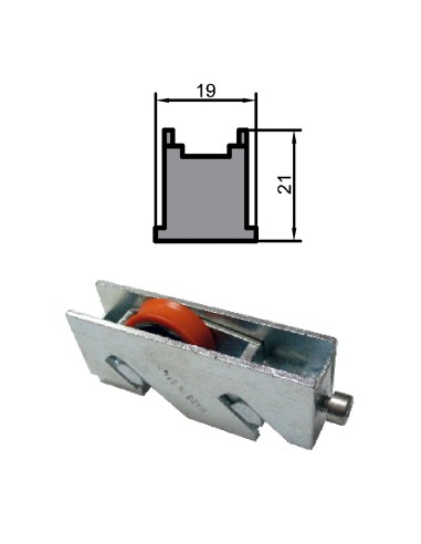 RUEDA S/AL-15 ZAMAK REGULABLE RODAMIENTO DE BOLAS 