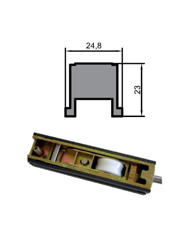 RUEDA B-5 ZAMAK REGULABLE RODAMIENTO DE AGUJAS  SIMPLE 