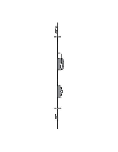 MULTIPUNTO AGUJA 25MM CON LLAVE GANCHO 12MM L1600 (ALUMED 2174)