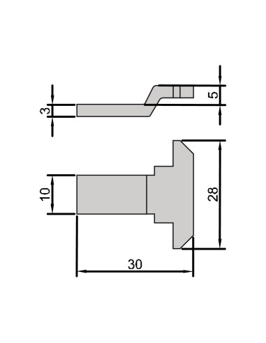 GANCHO PARA CIERRE 4308 (GS-82 SOPENA) (D-5MM/L-30MM ZAMAK) REF G083