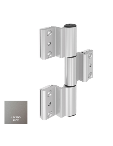 BISAGRA ACRUX FR  CANAL CENTRADO  3 PALAS LACADO INOX REF P030D93