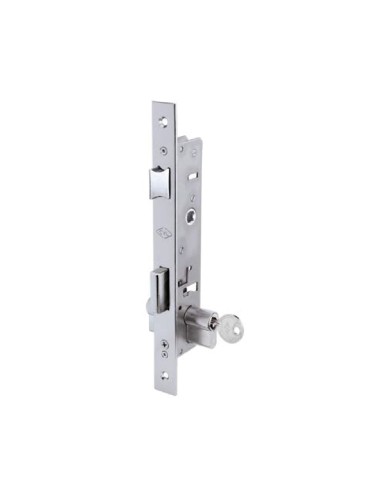 CERRADURA PICAPORTE Y PALANCA DESLIZANTE CON CILINDRO 30X40 LEVA CORTA REF 184/33/6.C3.0.1.1