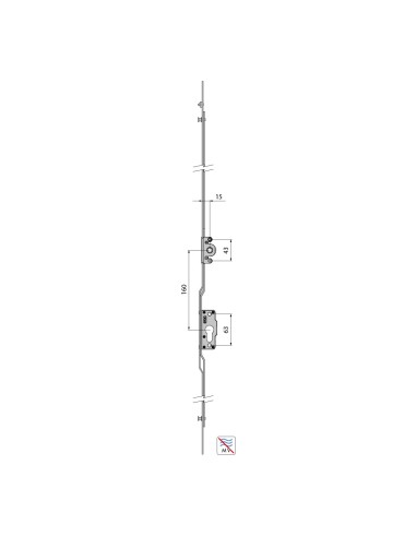 MULTIPUNTO AGUJA 15MM CON LLAVE L1600 REF M05231600