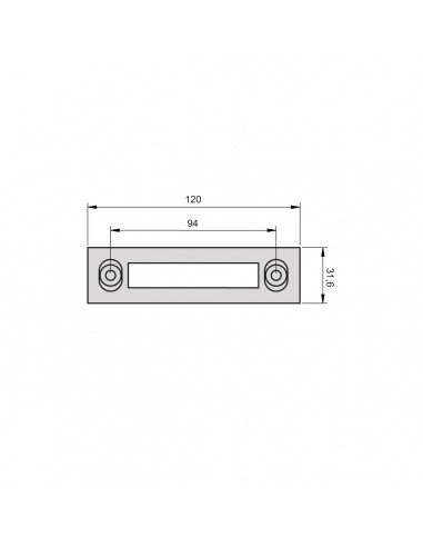 CERRADERO 40X20 ALUMINIO REGULABLE SUP/INF NEGRO REF 3005N