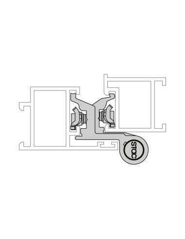 BISAGRA CARINA CE PLETINA Y EJE INOX 7016 TXT IZQUIERDA REF 023I92