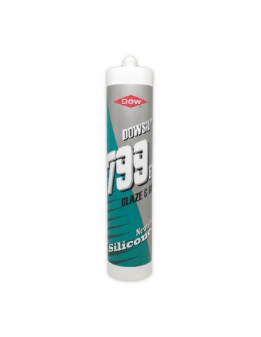 SILICONA NEUTRA PARA ACRISTALAMIENTO Y ESTANQUEIDAD DE VENTANAS BLANCO BRILLANTE 310 ML REF 799