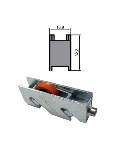 RUEDA S/P 92 ZAMAK REGULABLE RODAMIENTO DE BOLAS 