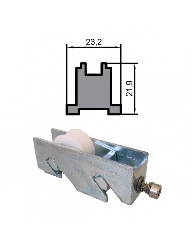 RUEDA S/P 70 ZAMAK REGULABLE RODAMIENTO DE AGUJAS 