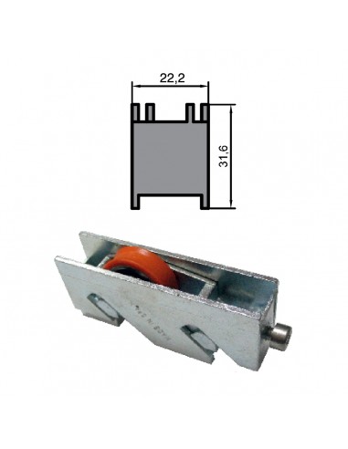 RUEDA S/70000 ZAMAK REGULABLE RODAMIENTO DE BOLAS