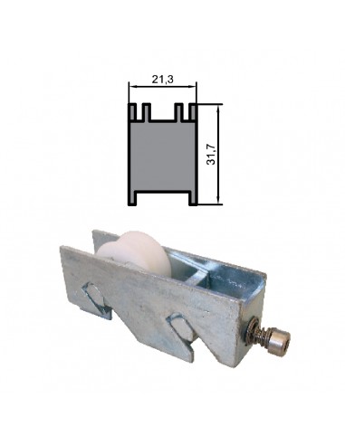 RUEDA S/800 ZAMAK REGULABLE RODAMIENTO DE AGUJAS