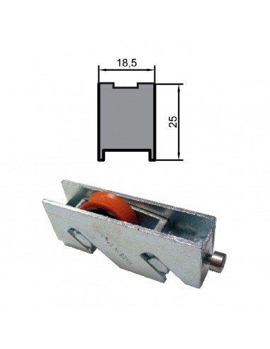 RUEDA S/AL 24 ZAMAK REGULABLE RODAMIENTO DE BOLAS