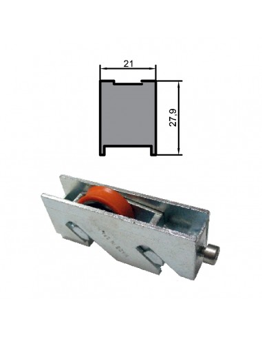 RUEDA S/AL 14 ZAMAK REGULABLE RODAMIENTO DE BOLAS