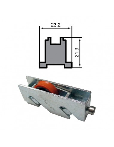 RUEDA S/P 70 ZAMAK REGULABLE RODAMIENTO DE BOLAS  