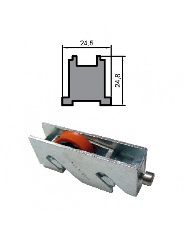 RUEDA S/PLG ZAMAK REGULABLE RODAMIENTO DE BOLAS