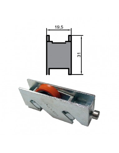 RUEDA S/V 68 ZAMAK REGULABLE RODAMIENTO DE BOLAS