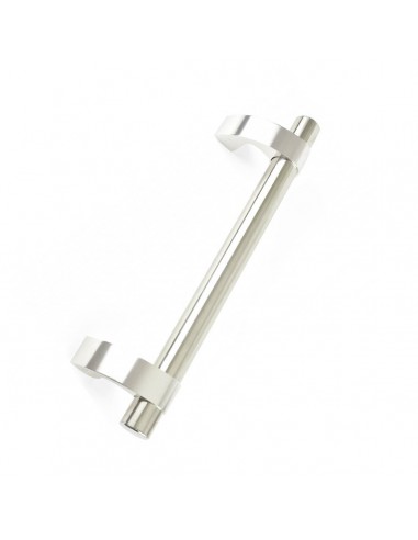 SOPORTE FIJACION SIMPLE T 42  INCLUYE TORNILLOS Y TAPONES  ANODIZADO PLATA MATE REF T 42