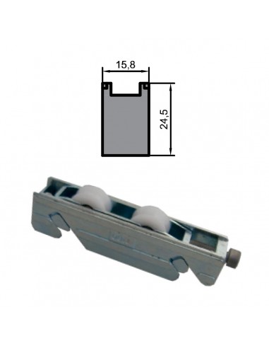 RUEDA S/640 ZAMAK REGULABLE RODAMIENTO DE AGUJAS  DOBLE 