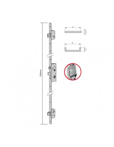 CERRADURA MULTITOP PRO FRENTE EN  U  REF 49426.30