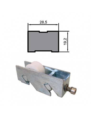 RUEDA S/W85 ZAMAK REGULABLE RODAMIENTO DE AGUJAS 