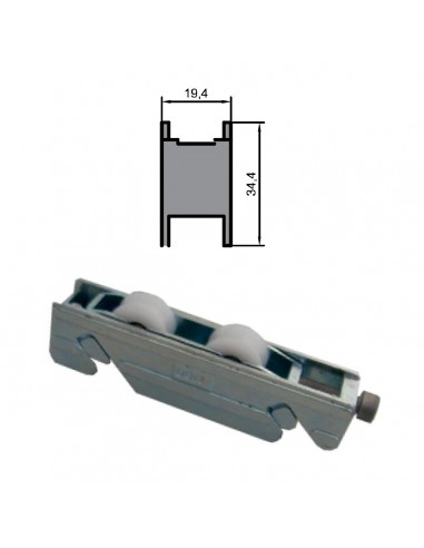 RUEDA S/LG ZAMAK REGULABLE RODAMIENTO DE AGUJAS  DOBLE 