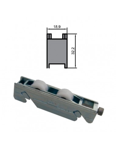 RUEDA S/P 92 ZAMAK REGULABLE RODAMIENTO DE AGUJAS  DOBLE 