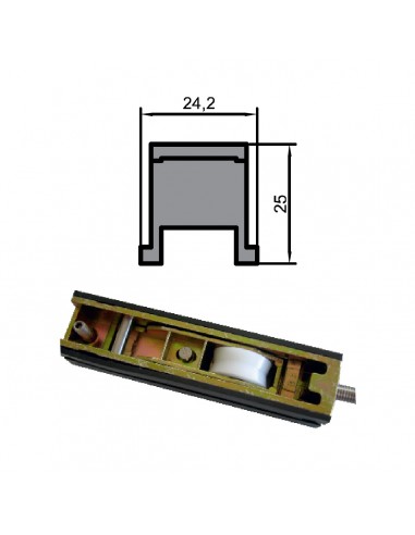 RUEDA B 1 16 ZAMAK REGULABLE RODAMIENTO DE AGUJAS  SIMPLE 