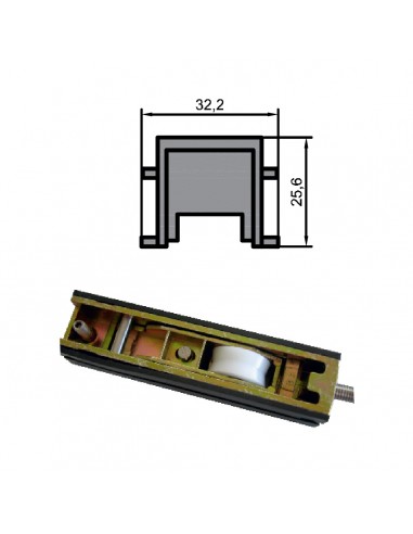 RUEDA B 3 26 ESPECIAL ZAMAK REGULABLE RODAMIENTO DE AGUJAS  SIMPLE  