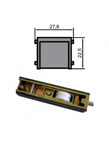 RUEDA B 3 28 ZAMAK REGULABLE RODAMIENTO DE AGUJAS  SIMPLE 