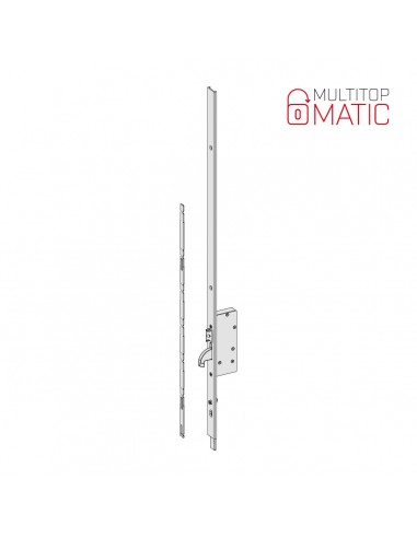 KIT PROLONGADOR SUPERIOR PARA CERRADURA MULTITOP MATIC, FRENTE PLANO 24X3 MM ACERO INOX REF 1.06444.96