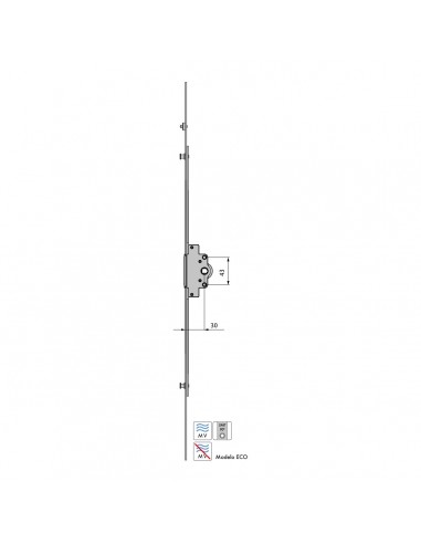 MULTIPUNTO AGUJA 30MM MICROVENTILACION ACERO ZINCADO L600  REF A05220600