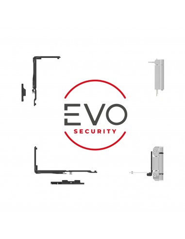 KIT BASE OSCILOBATIENTE EVO SECURITY SIN CREMONA  CIERRE AL MARCO  LACADO INOX REF S113993