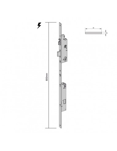 CERRADURA AUTOMATICA 1 PUNTO MOTORIZADA SIN CILINDRO REF 1A300.35