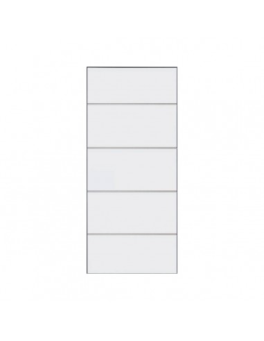 PANEL BORO STOCK  4 LINEAS  2000X800X20 MM LACADO BLANCO CON LINEAS INOX