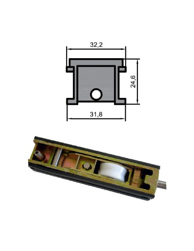 RUEDA B-3-36 ESPECIAL ZAMAK REGULABLE RODAMIENTO DE AGUJAS  SIMPLE 