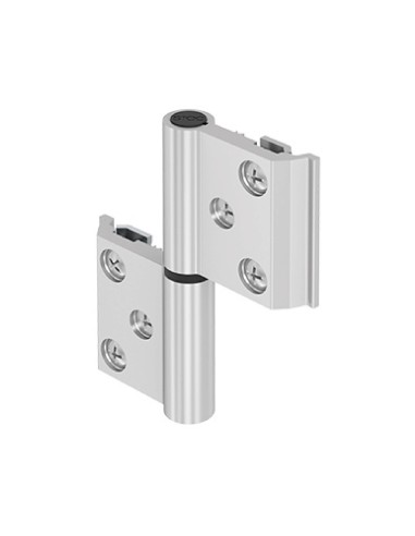 BISAGRA MALLORQUINA CANAL CENTRADO LACADO PLATA IZQUIERDA REF A0133I91