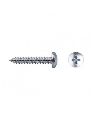 TORNILLO DIN 7981 ROSCA CHAPA CABEZA ALOMADA IMPRONTA PH  4,2x9,5 mm CINCADO  ENVASE 500UDS/C 